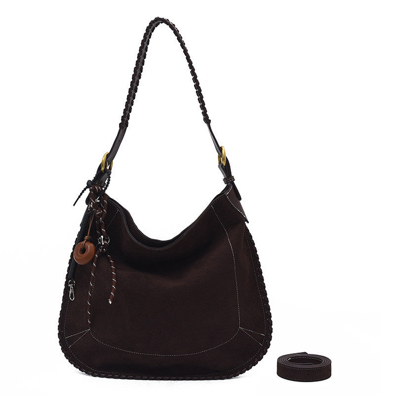 Ielgy Fashion Trendy Leopard Print Tote Bag Retro Casual One-Shoulder Large-Capacity Commuter Underarm Bag