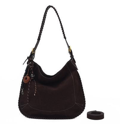Ielgy Fashion Trendy Leopard Print Tote Bag Retro Casual One-Shoulder Large-Capacity Commuter Underarm Bag