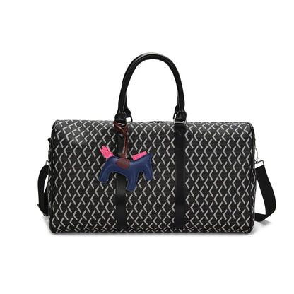 Ielgy Waterproof pu Travel Bag Portable Large-Capacity Casual Diagonal Short-Distance Business Travel Luggage Storage Bag