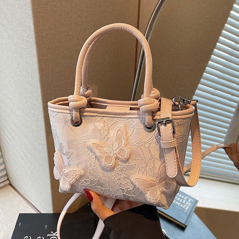 Ielgy Summer All-Match Messenger Bag Fashion Portable Bucket Bag