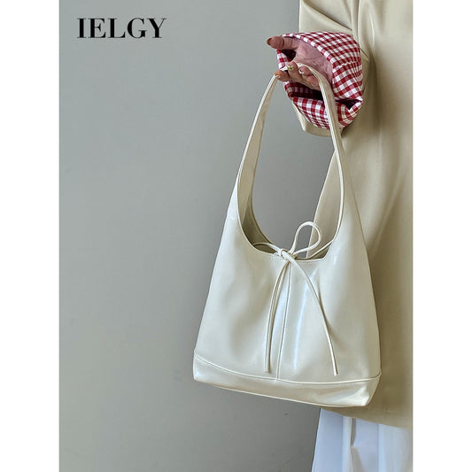 Ielgy Female Bag Korean Version Bowknot Large Capacity Tote Bag Portable Shoulder