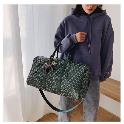 Ielgy Waterproof pu Travel Bag Portable Large-Capacity Casual Diagonal Short-Distance Business Travel Luggage Storage Bag