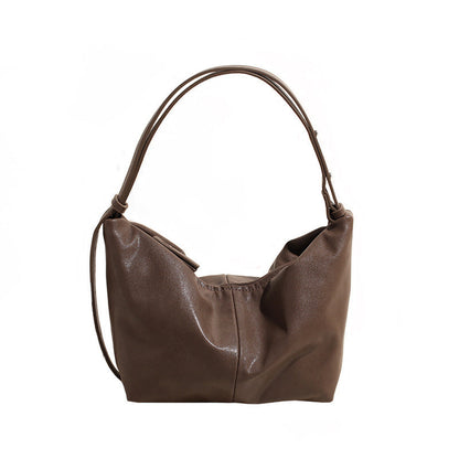 Ielgy Trendy Large-Capacity Korean Retro Fashion Dumpling Bag Casual One-Shoulder Diagonal Bag