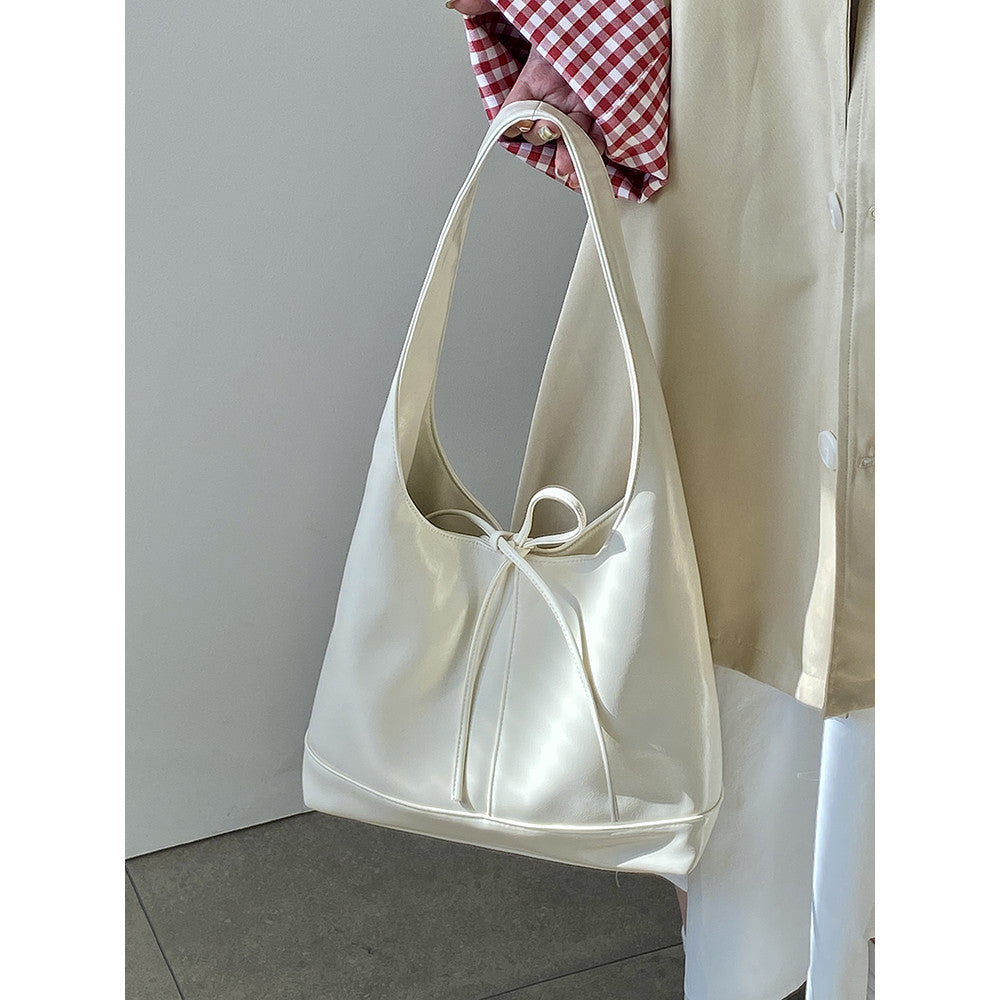 Ielgy Female Bag Korean Version Bowknot Large Capacity Tote Bag Portable Shoulder