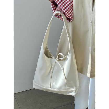 Ielgy Female Bag Korean Version Bowknot Large Capacity Tote Bag Portable Shoulder
