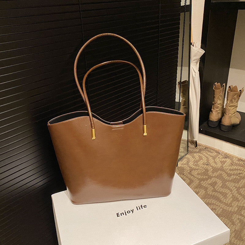 Ielgy High-End Sense Large-Capacity Ladies Shoulder Bag College Students Class Commuter To