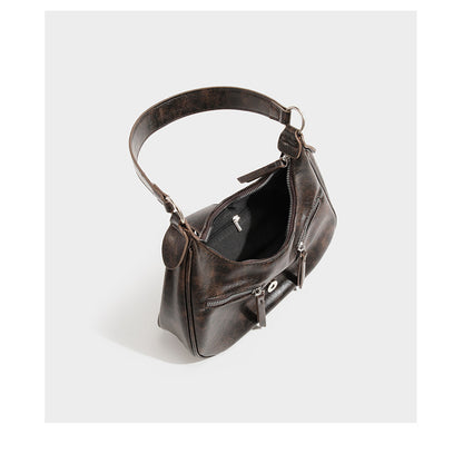 Ielgy Melade Underarm Bag Retro One-Shoulder Cross-Body Fashion Crescent Bag