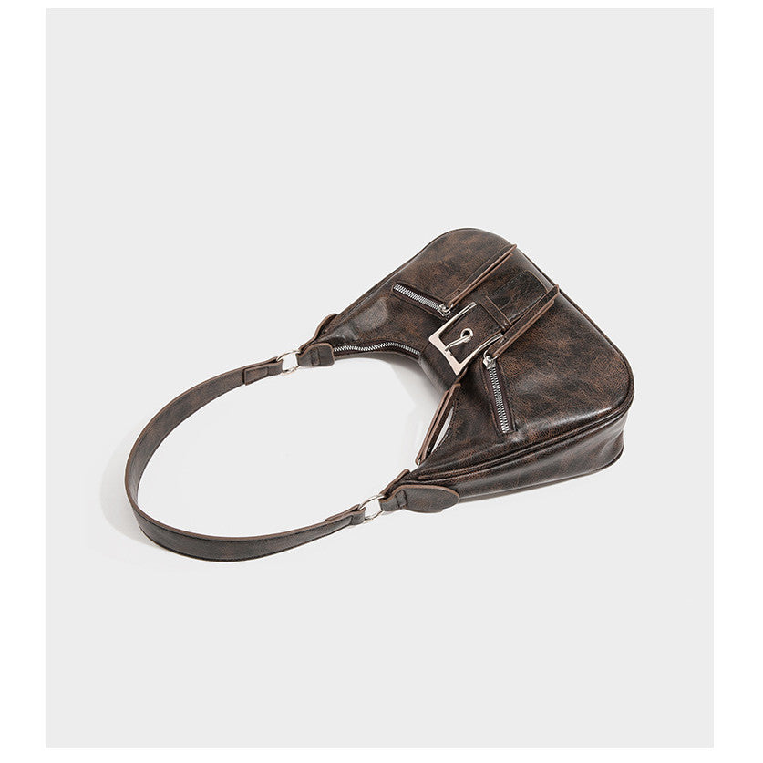 Ielgy Melade Underarm Bag Retro One-Shoulder Cross-Body Fashion Crescent Bag