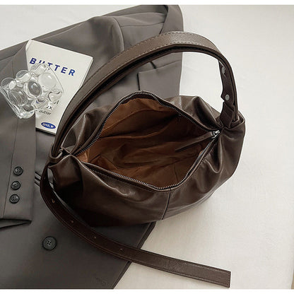 Ielgy Trendy Large-Capacity Korean Retro Fashion Dumpling Bag Casual One-Shoulder Diagonal Bag