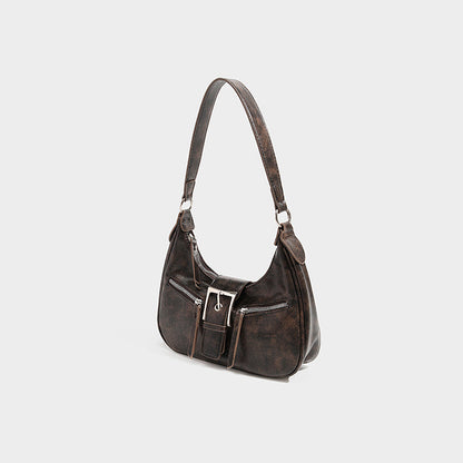 Ielgy Melade Underarm Bag Retro One-Shoulder Cross-Body Fashion Crescent Bag