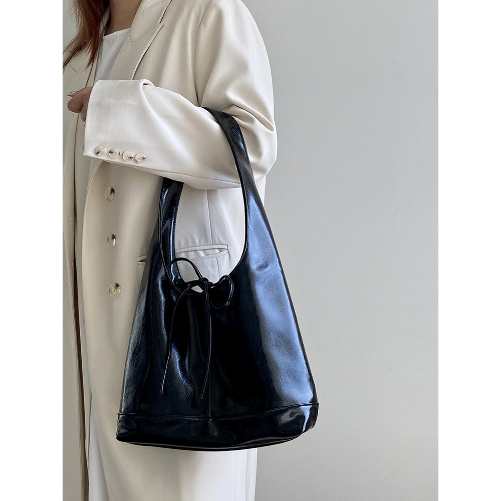 Ielgy Female Bag Korean Version Bow Large Capacity Tote Bag Portable Shoulder Bag