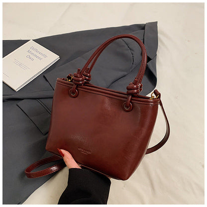 Ielgy Autumn Winter All-Match Trendy Fashion One-Shoulder Messenger Portable Bucket Bag