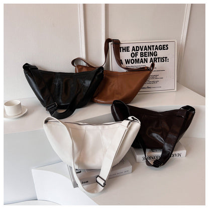 Ielgy Fashionable Large-Capacity Dumpling Bag All-Match Cool Shoulder Bag