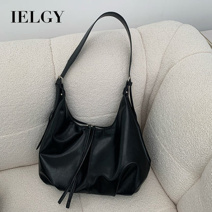 Ielgy Retro Underarm Bag Ladies Autumn Winter Lazy Fashion Korean Version Tote Bag Large Capacity Crossbody