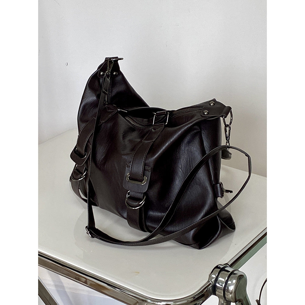 Ielgy Female Bag American Retro One-Shoulder Messenger Portable Tote Bag Large Capacity Bag