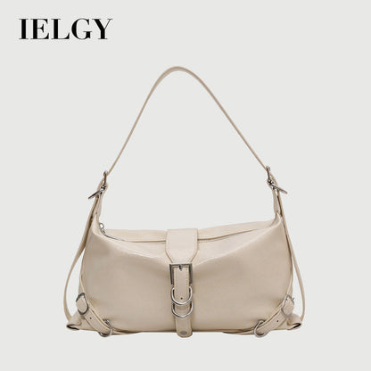 Ielgy Ladies Fashion Texture One-Shoulder Underarm Bag Can Be Cross-Body