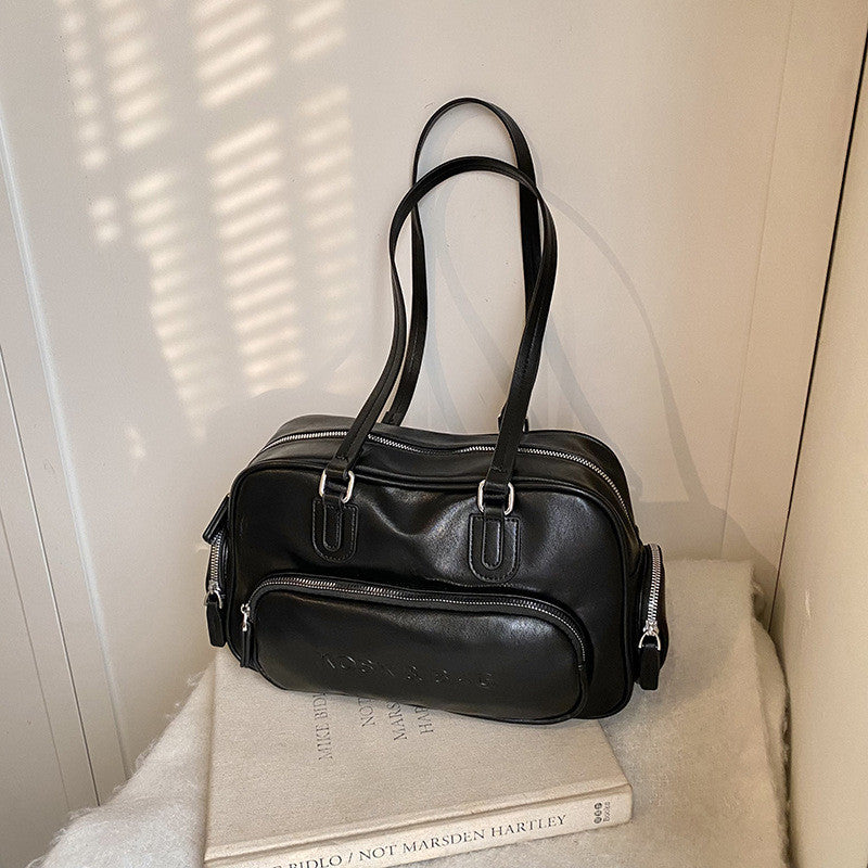 Ielgy High-End Retro Large-Capacity Autumn Winter All-Match One-Shoulder Underarm
