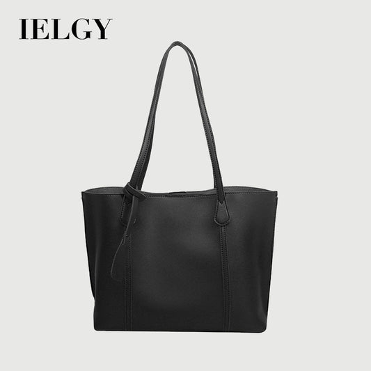 Ielgy Tote Bag Korean Version Shoulder Bag Fashion Casual Large Capacity Handbag Simple Female Bag