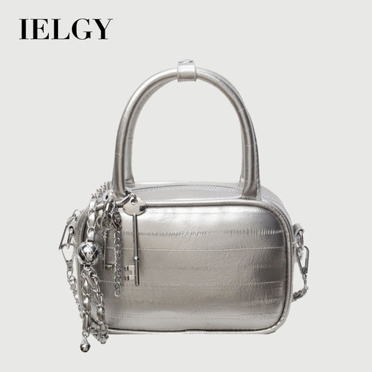 Ielgy High-End Eel Pattern Fashionable All-Match Chain Cross-Body Bag Portable Small Square Bag