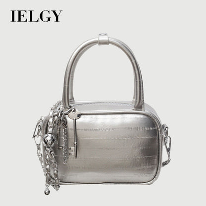 Ielgy High-End Eel Pattern Fashionable All-Match Chain Cross-Body Bag Portable Small Square Bag