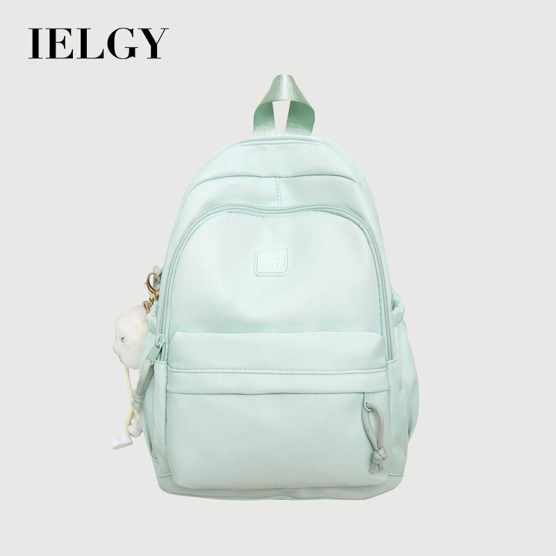 Ielgy Japanese Korean Version Cream Series Schoolbag All-Match Appearance Girl Backpack Large Capacity