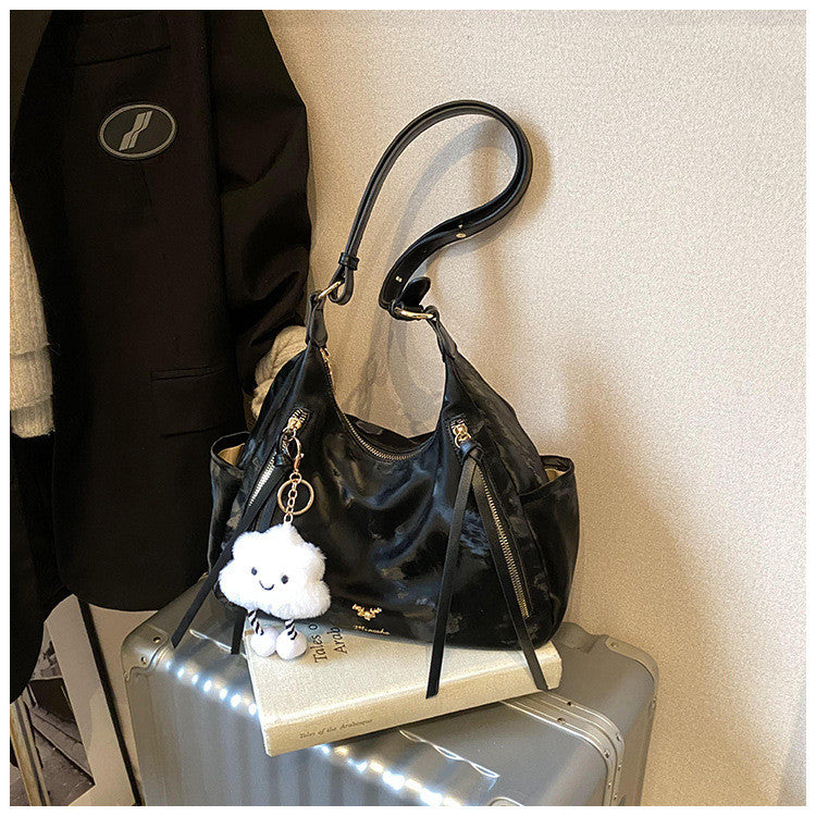 Ielgy High-End Commuter Retro Large-Capacity Autumn Winter All-Match One-Shoulder To