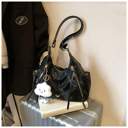 Ielgy High-End Commuter Retro Large-Capacity Autumn Winter All-Match One-Shoulder To