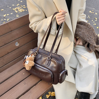 Ielgy High-End Retro Large-Capacity Autumn Winter All-Match One-Shoulder Underarm