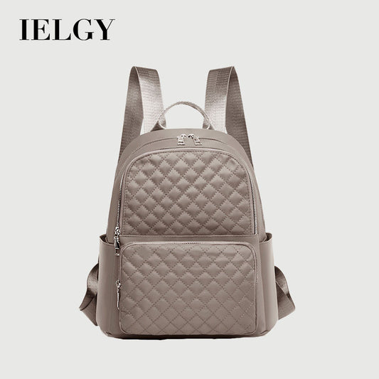 Ielgy Casual Ladies Oxford Backpack Fashion Diamond Embroidery Thread Large Capacity Travel Backpack