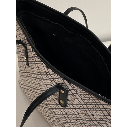 Ielgy Retro All-Match Commuter Large-Capacity Tote Bag Shoulder Handbag