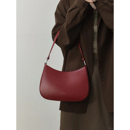 Ielgy One-Shoulder Underarm Baguette Bag Fashion Red Bridal Bag