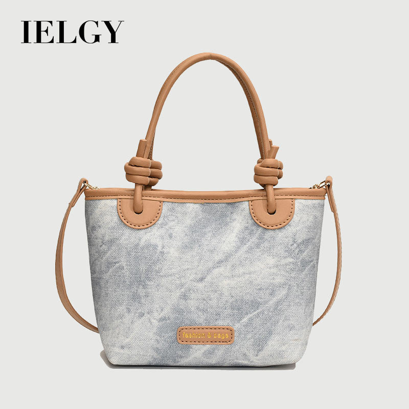 Ielgy Ladies Outing Handbag Fashion High-End Commuter Cross-Body Bucket Bag