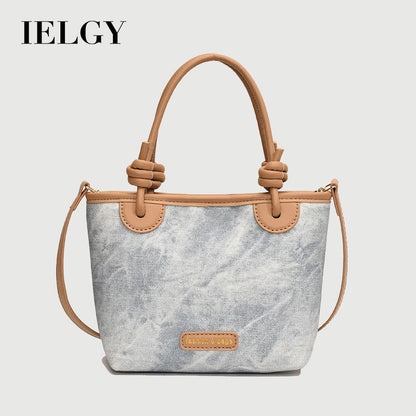 Ielgy Ladies Outing Handbag Fashion High-End Commuter Cross-Body Bucket Bag