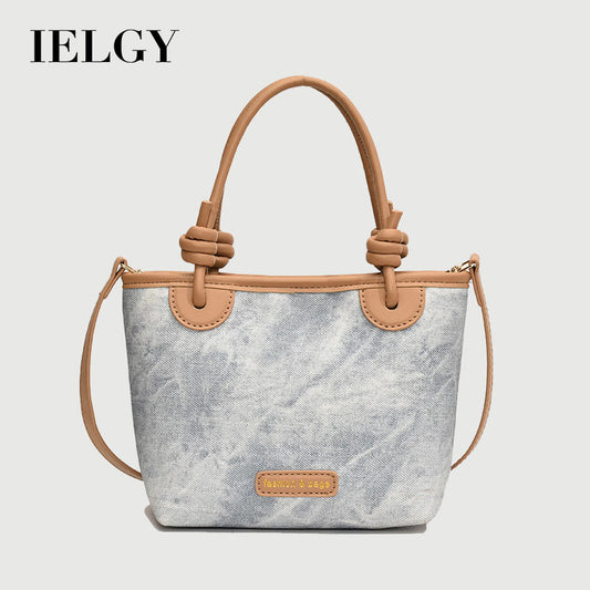 Ielgy Ladies Outing Handbag Fashion High-End Commuter Cross-Body Bucket Bag