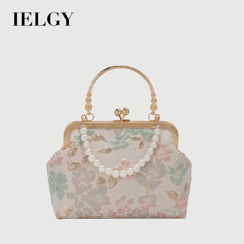 Ielgy Ladies Retro Temperament All-Match One-Shoulder Portable Cross-Body Ancient