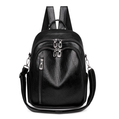 IELGY women's fashion anti-theft multifunctional large capacity soft leather backpack